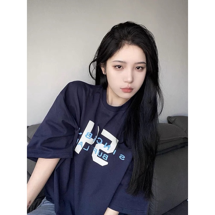 NRVP Áo Thun Unisex Mùa Hè Dáng Suông Tay Cộc Phong Cách Hàn Quốc Cho Nam Nữ