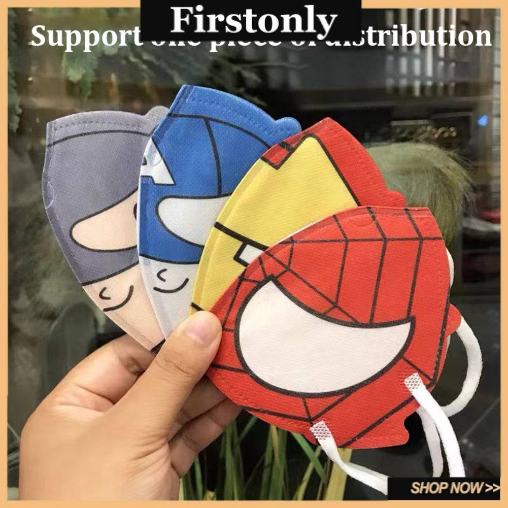 Người Nhện/Mặt Nạ Iron Man 3d Hoa Văn Hoạt Hình Mặt Nạ Dành Cho Trẻ Em Kids 3-12 Tuổi Bé Trai Bé Gái dùng Một Lần Mặt Nạ Firstonly