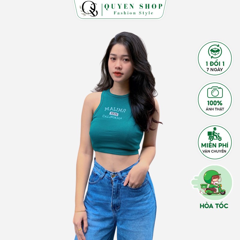 Áo Ba Lỗ Nữ Thêu Logo Bảng Màu Hot - QS Quyen Shop