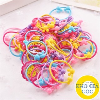 Set 50 chun buộc tóc cho bé nhiều hình xinh xắn