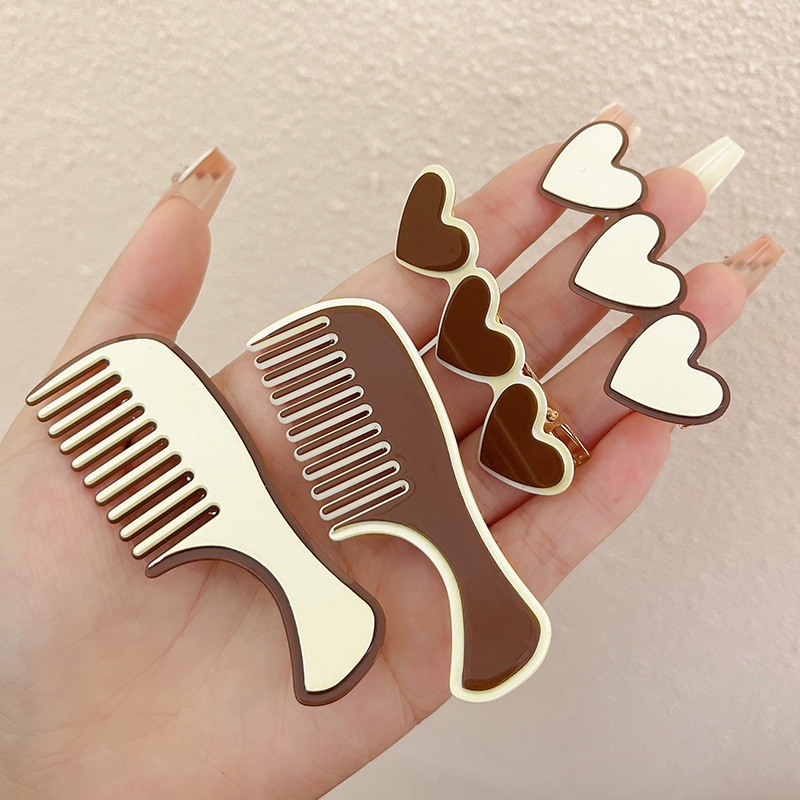 Kẹp Tóc Hình Mặt Cười / Trái Tim / Gấu Dễ Thương Thời Trang Cho Nữ