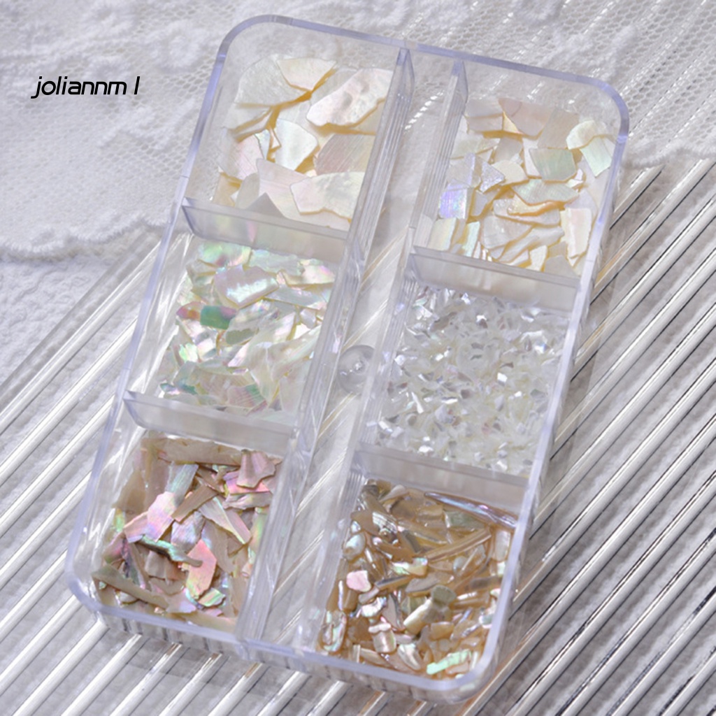 1 Hộp Vỏ Sò Kim Tuyến Trang Trí Móng Tay Tái Sử Dụng Được