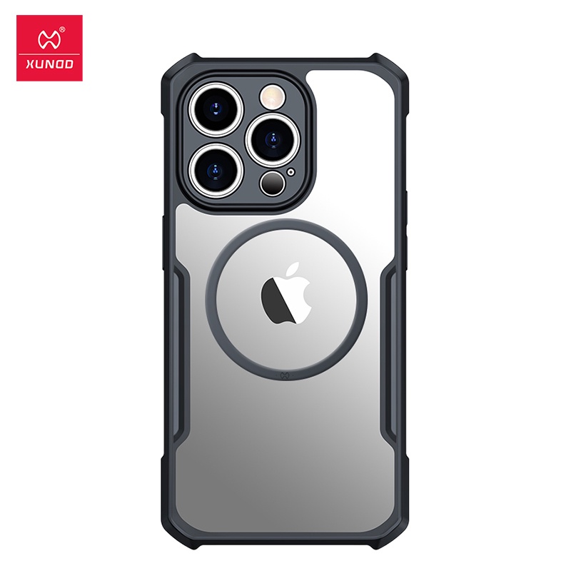 Xundd Ốp cho iPhone 14 13 12 Pro Max 14 Plus Ốp điện thoại nam châm Vỏ bảo vệ chống sốc túi khí Ốp lưng trong suốt