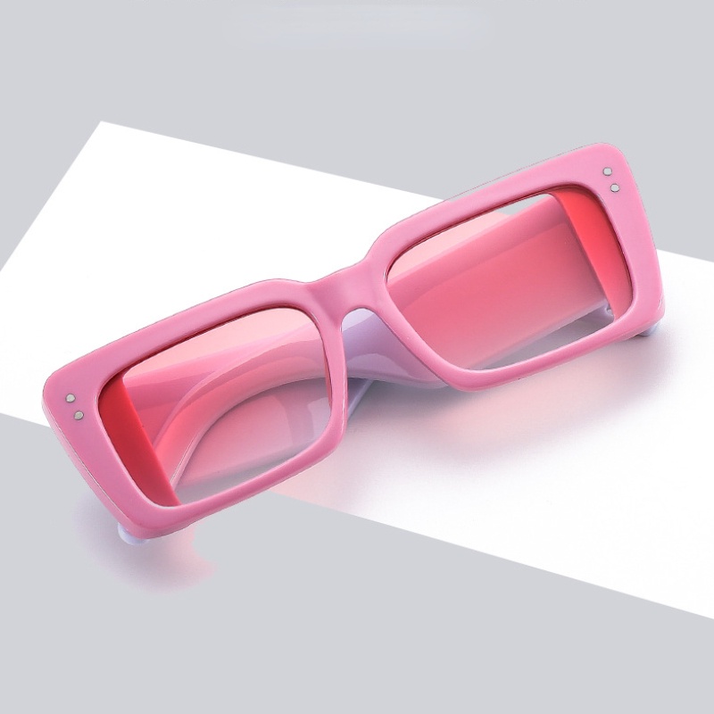 (YUZHU) Kính Mát Gọng Vuông Oversize Màu Kẹo Thời Trang Phương Tây