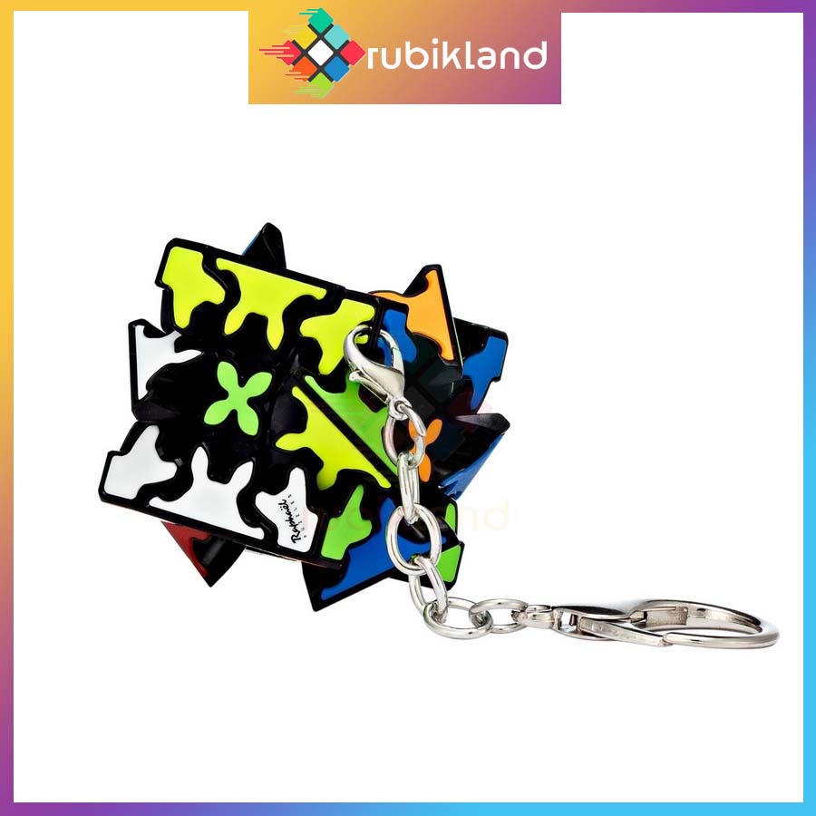 Móc Khóa Rubik QiYi Gear Keychain 3x3 Stickerless Rubic Biến Thể Bánh Răng Đồ Chơi Trí Tuệ