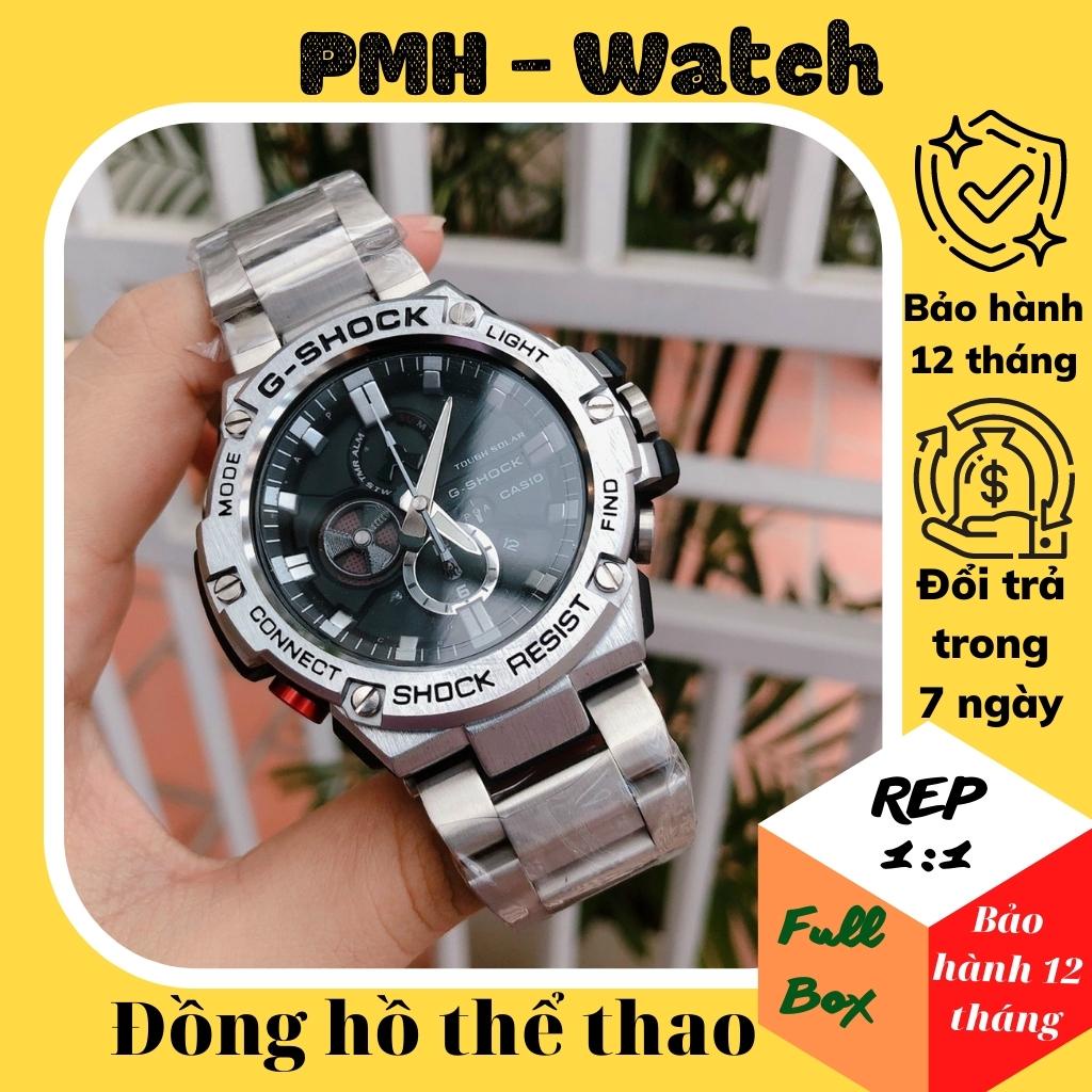 Đồng hồ đeo tay nam, đồng hồ thể thao GST-B100 kích thước 58,1mm x 53,8mm x 14,1mm