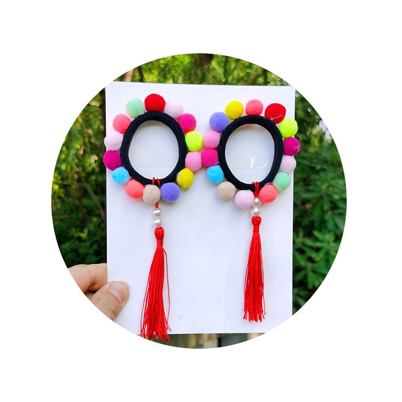 Dây Cột Tóc Hình Viên Thuốc Bằng Cao Su Màu Sắc Xinh Xắn Cho Bé Gái