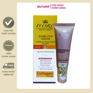 Kem chống nắng cao cấp Doro Collagen Q10 SPF 50/PA+++ 50ml nhập khẩu chính hãng NPP Bizshop
