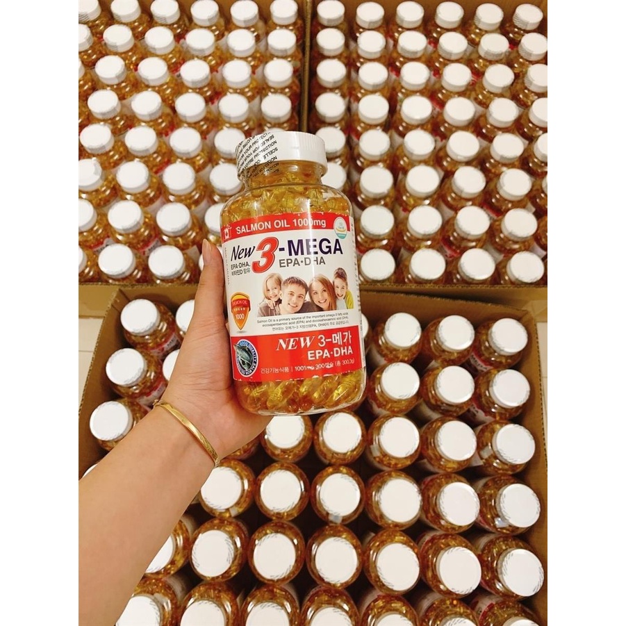 Viên uống dầu cá OMEGA-3 Hàn Quốc. Hộp 300 viên