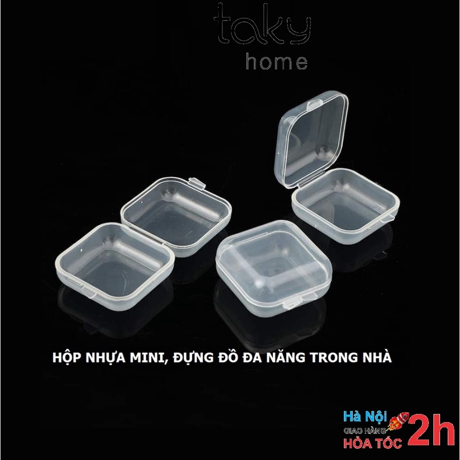 Set 3 Hộp Để Đồ Nhỏ Bằng Nhựa Trong Suốt, Tiện Dụng Trong Gia Đình, Đựng Đồ Dùng Cá Nhân, Đựng Thuốc, TakyHome 5030