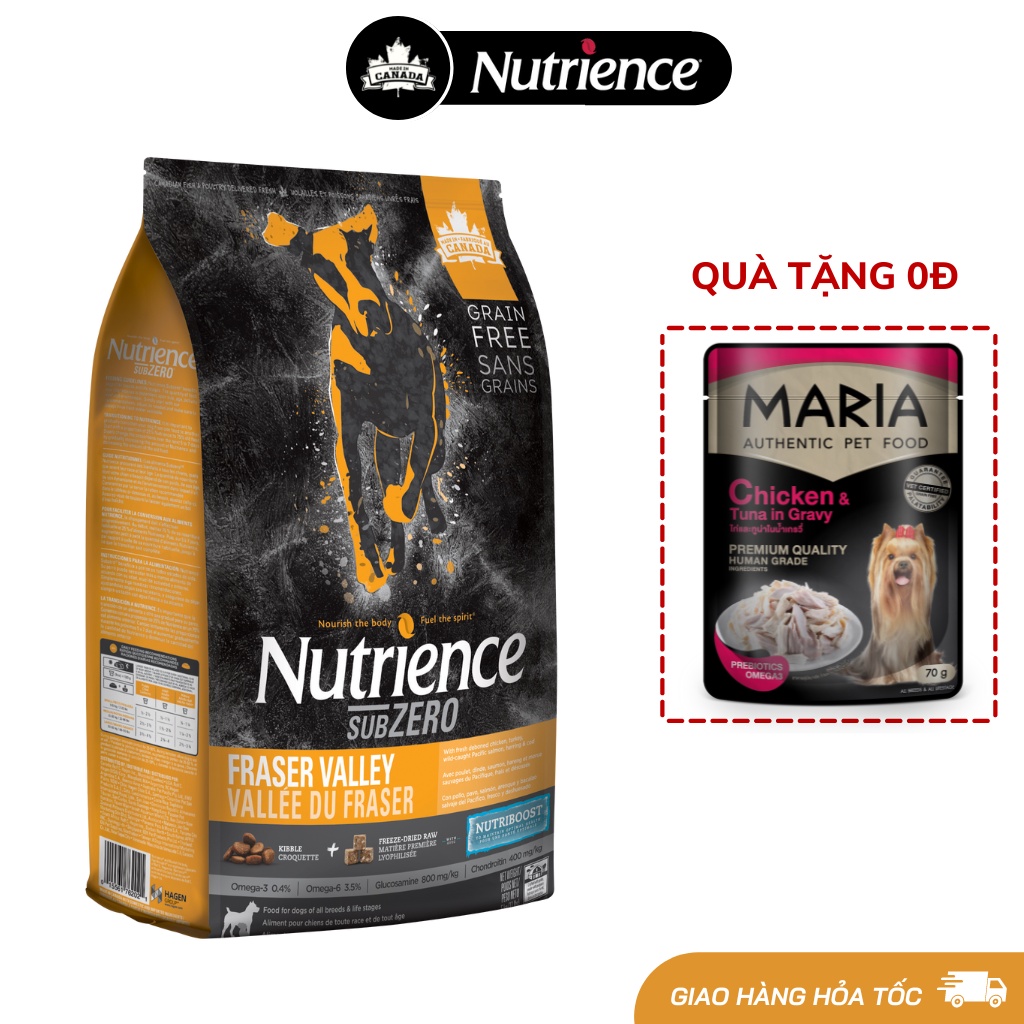 Thức Ăn Hạt Cho Chó Corgi - Nutrience Subzero Bao 5kg (Mượt Lông) - Thịt Bò Cá Hồi, Rau Củ Quả & Trái Cây Tự Nhiên