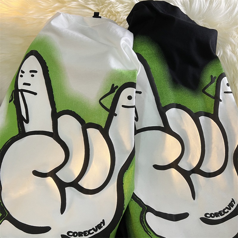 NRVP Áo Thun Unisex Mùa Hè Dáng Suông Tay Cộc Phong Cách Hàn Quốc Cho Nam Nữ