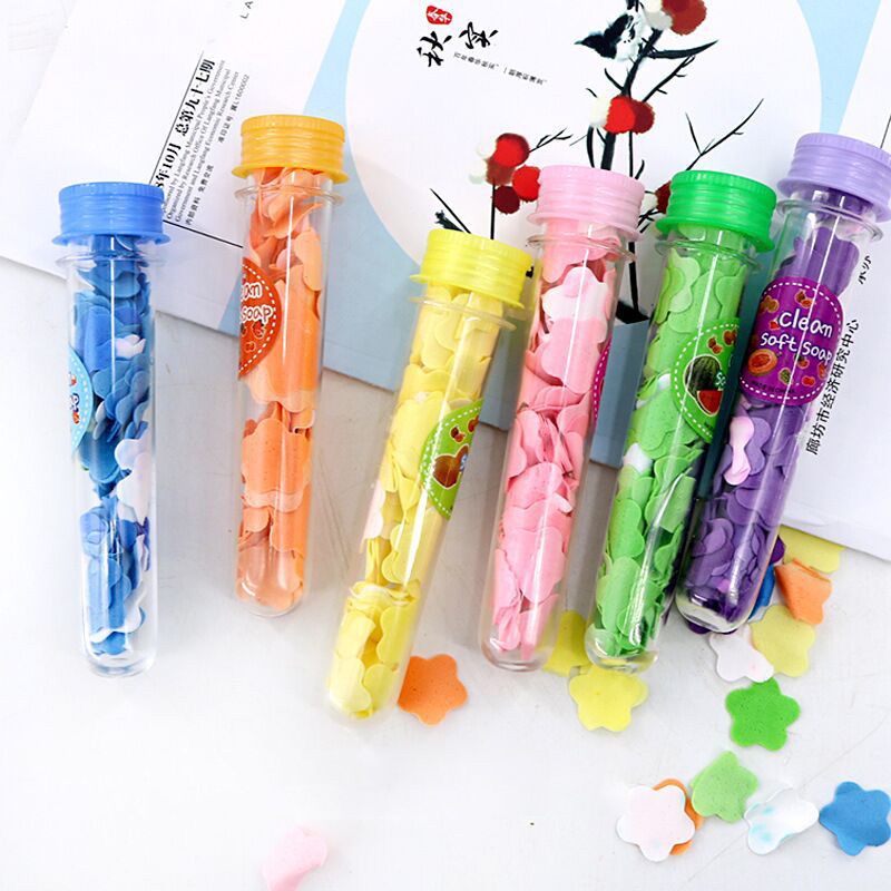 Ống Đựng Xà Phòng Giấy Hình Bông Hoa mini Tiện Lợi Du Lịch 2023