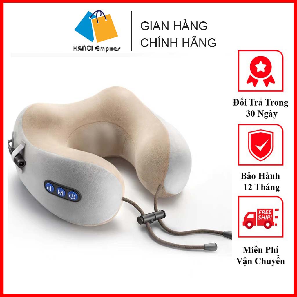 Máy Massage Cổ Vai Gáy Đa Năng Cao Cấp Gối Mát Xa Hồng Ngoại Chữ U 4 In 1 Kiêm Gối Ngủ Văn Phòng Tiện Lợi Nhỏ Gọn