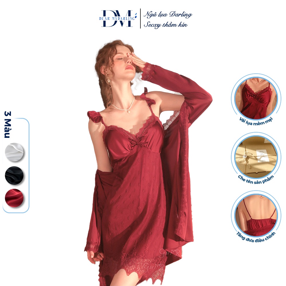 Váy Ngủ Lụa DEAR MYDARLING Dây Bèo - M09