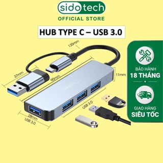 Hub usb type c 3.0 tốc độ cao 4 port SIDOTECH cổng chia mở rộng kết nối