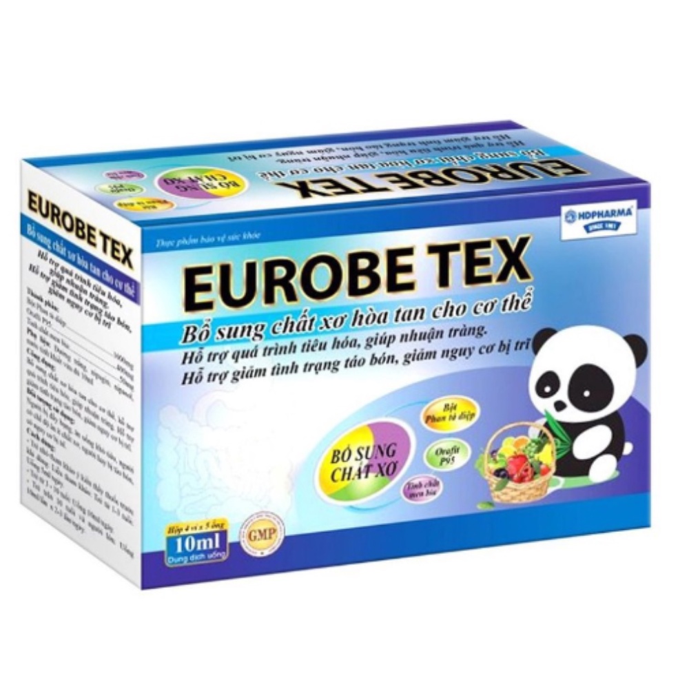 Siro EUROBE TEX bổ sung chất xơ, giảm táo bón, tiêu hóa tốt cho bé - 20 ống