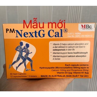 Viên Uống Bổ Sung Calci NextG Cal Hộp 60 Viên