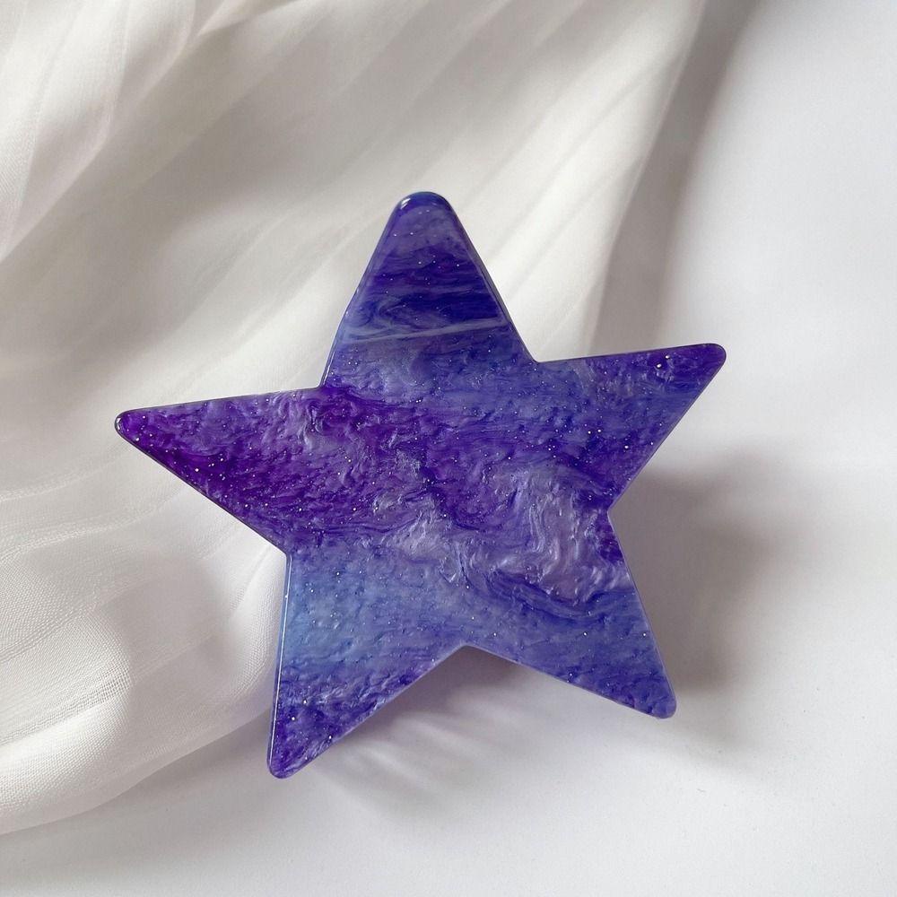 Kẹp Tóc Y2K Hình Ngôi Sao Năm Cánh Đính Kim Sa Lấp Lánh Phong Cách Hàn Quốc Cho Nữ