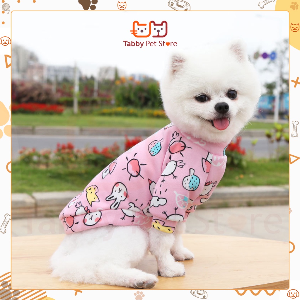 Quần áo cho chó mèo thú cưng chất liệu nỉ co giãn thời trang đáng yêu Tabby Pet Store