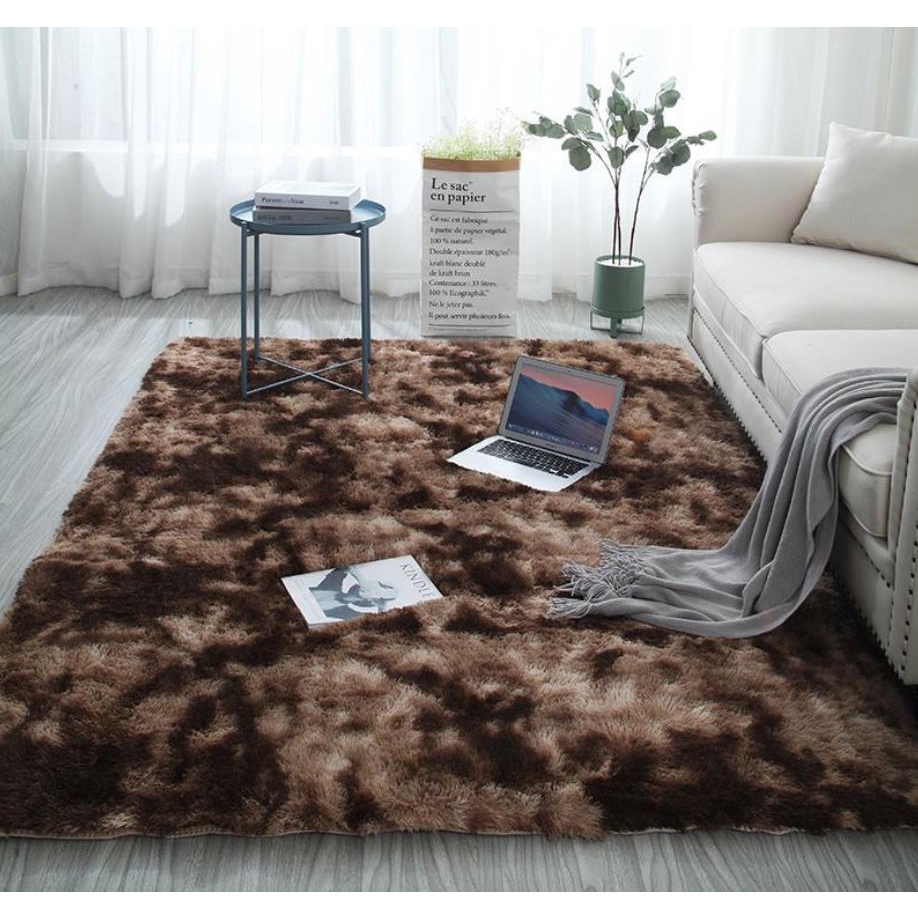 Thảm Trải Sàn Sofa – Thảm Lông Phòng Ngủ Màu Loang Siêu Xịn Giá Tốt