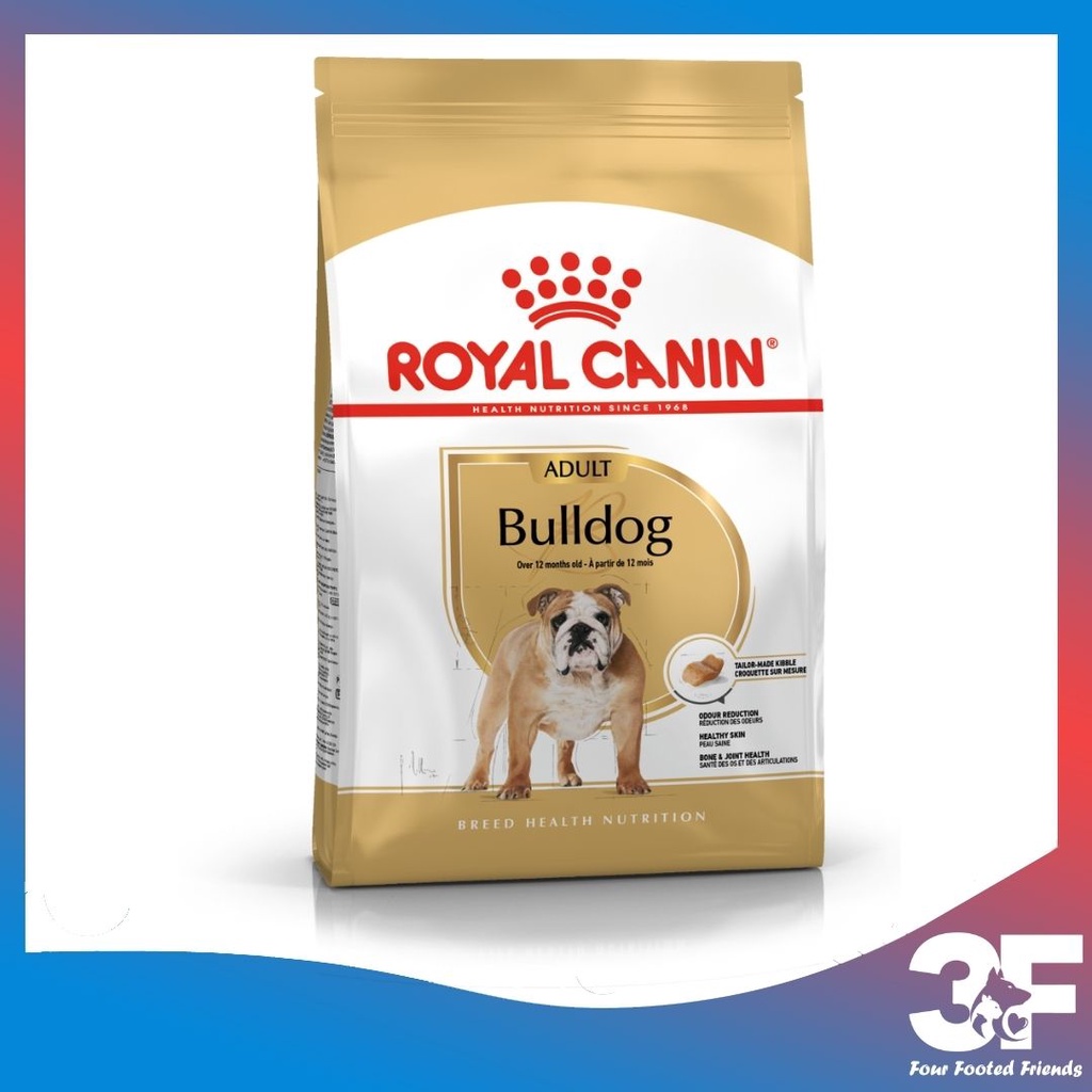 Thức Ăn Hạt Khô Cho Chó Bulldog Trưởng Thành: Royal Canin Bulldog Adult Bao 3Kg