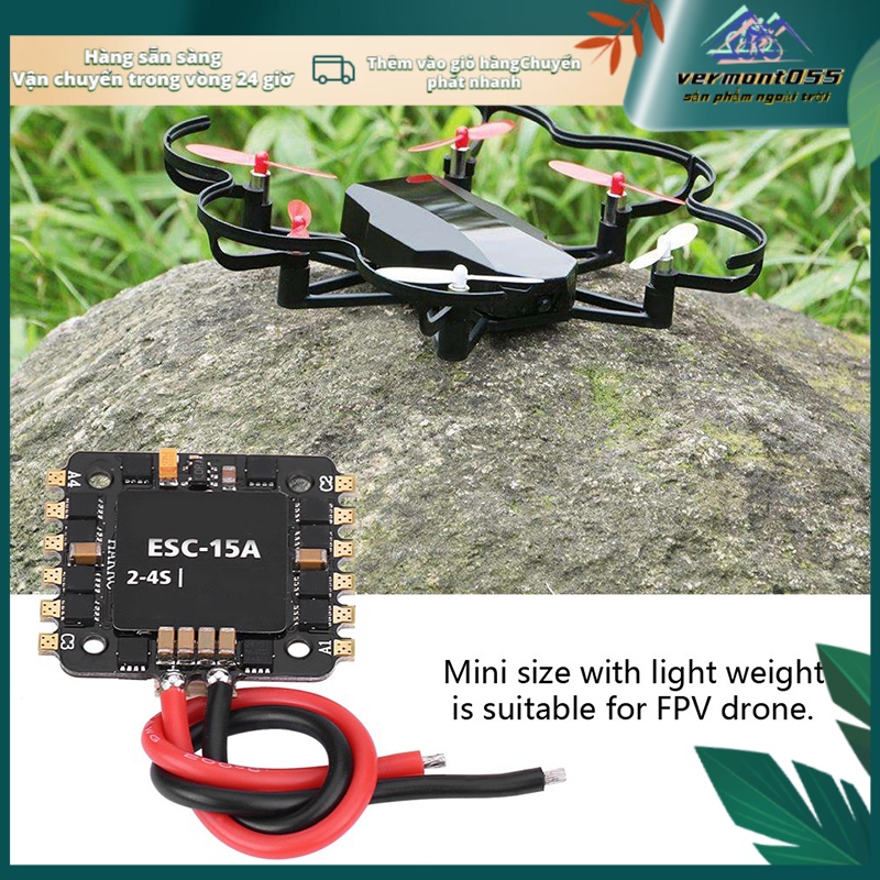 Có thể bán buôn Bộ Điều Khiển Tốc Độ Điện Tử 4 Trong 1 15A ESC Cho Drone vermont055 Hàng giao ngay
