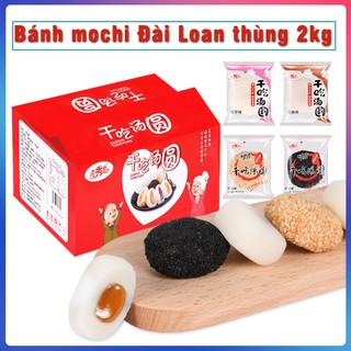 Bánh mochi hai cô gái Đài Loan thùng 2kg,Bánh mè đen dẻo bao vừng