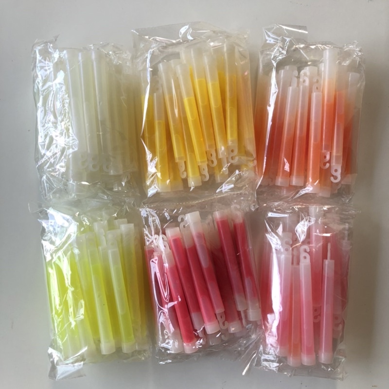 Combo 5 que phát sáng dạ quang dùng một lần Glow Stick - Light Stick 6 inch 1.5x15cm màu sắc ngẫu nhiên