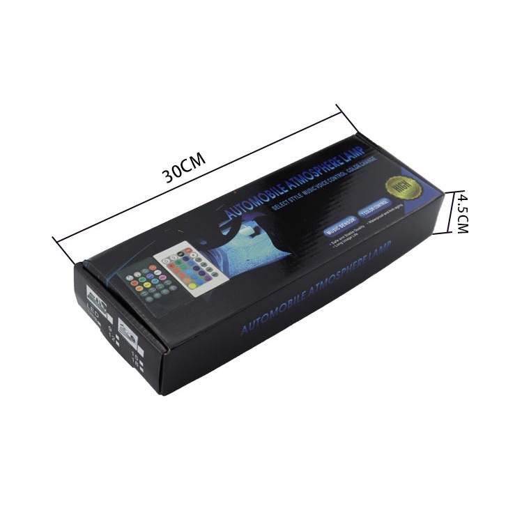 Đèn Led gầm trang trí nội thất ô tô - Ánh sáng cảm ứng nháy theo nhạc dải 12 led cắm cổng usb và cắm tẩu thông minh
