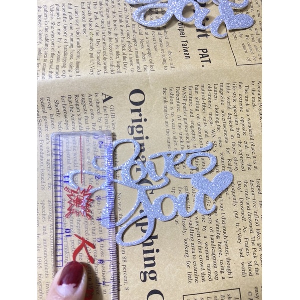 Chữ Love you xốp kim tuyến 1gói/10chữ