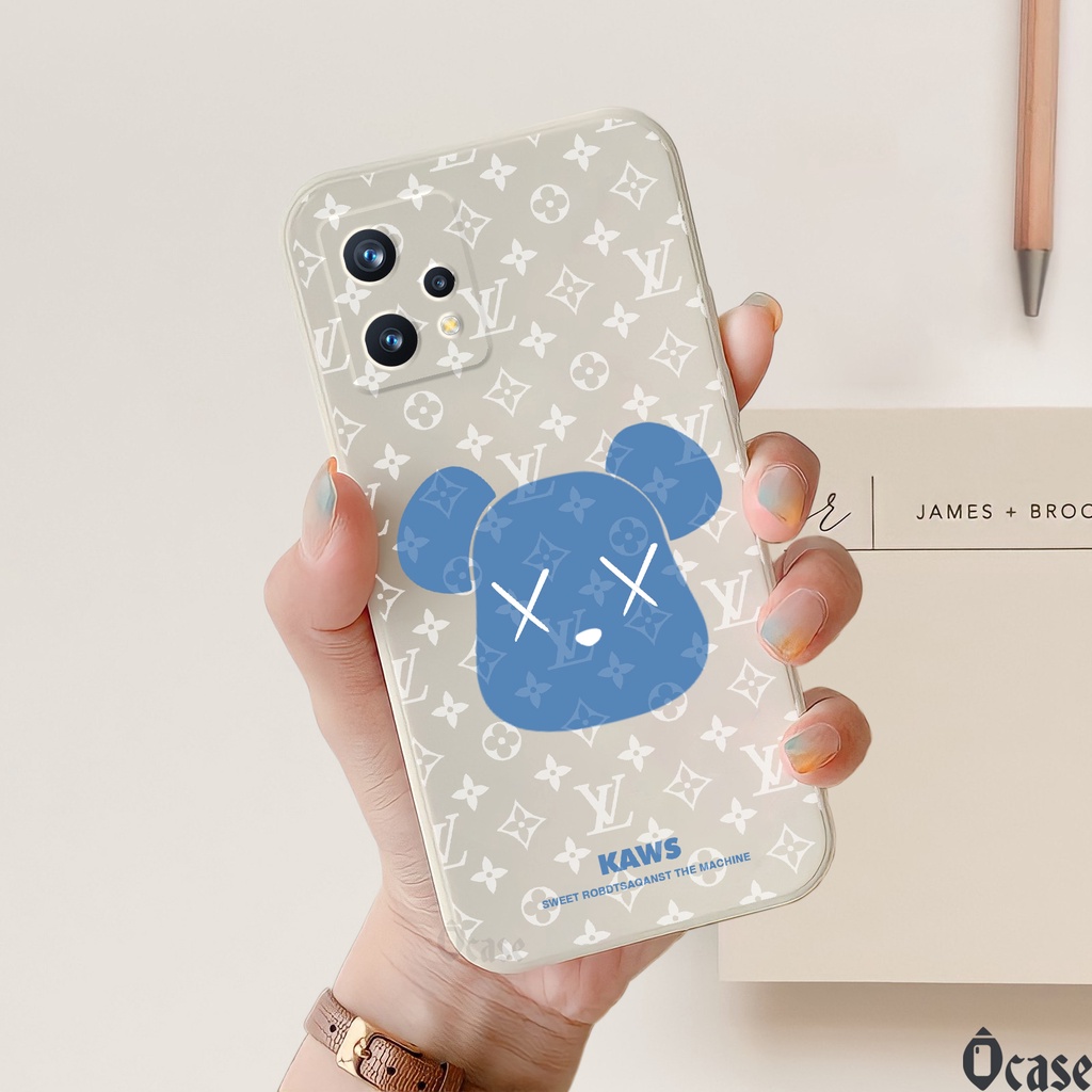 Ốp lưng Realme 9 Pro 5G / 9 Pro Plus / Realme C31 / Realme GT 2 PRO 5G in hình gấu  cạnh viền vuông có bảo vệ camera