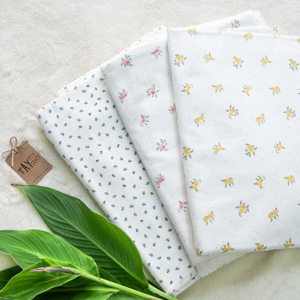 Vải thô cào bông 100% cotton KT 50x150cm