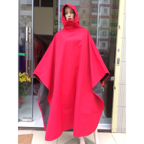 Áo mưa cánh dơi trơn không kính vải tráng mủ Hàn Quốc siêu bền đẹp