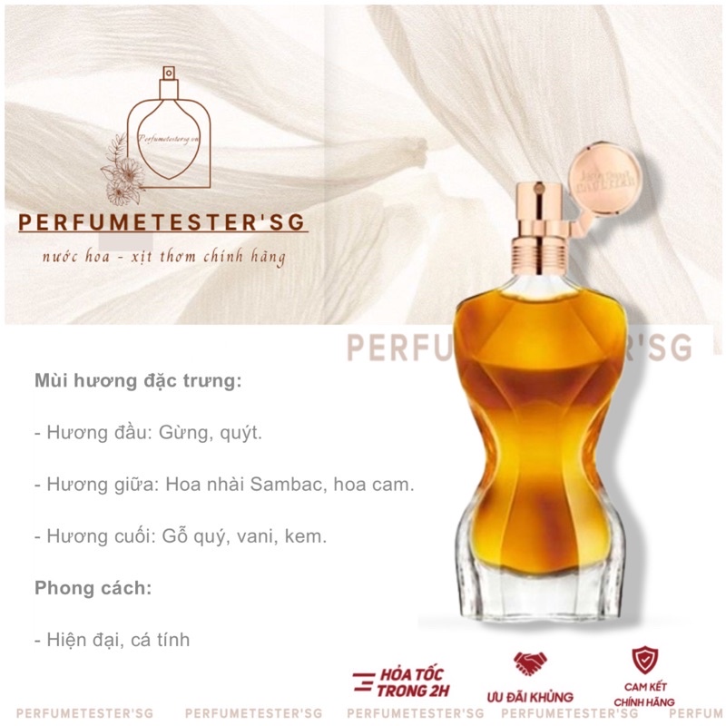 Nước hoa nữ Classique Essence de Parfum JEAN PAUL GAULTIER -𝒑𝒆𝒓𝒇𝒖𝒎𝒆𝒕𝒆𝒔𝒕𝒆𝒓