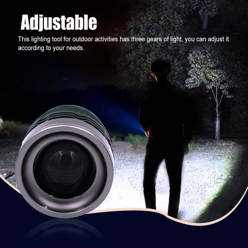 Đèn Pin 3 Bánh Răng Mini Bằng Hợp Kim Nhôm Giao Diện USB