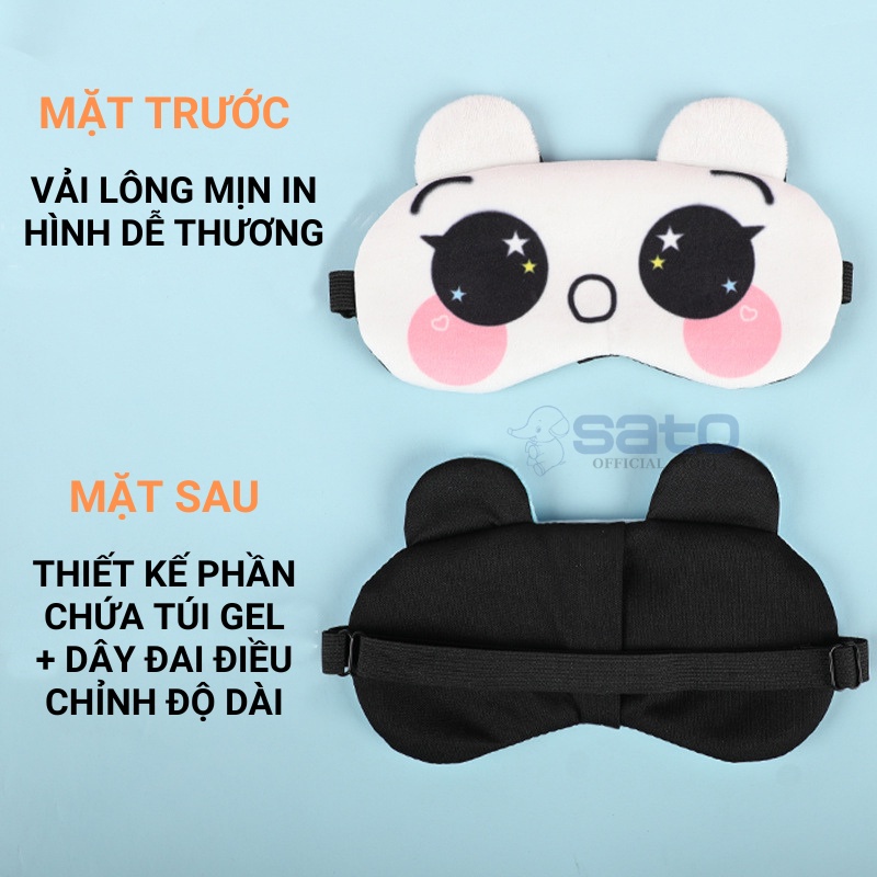 Đồ bịt mắt ngủ dễ thương anime có gel làm mát, che mắt ngủ chườm nóng lạnh giúp thư giãn mắt