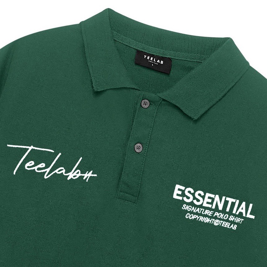 Áo Polo Unisex Teelab Essential / Xanh Lá AP004- Local Brand