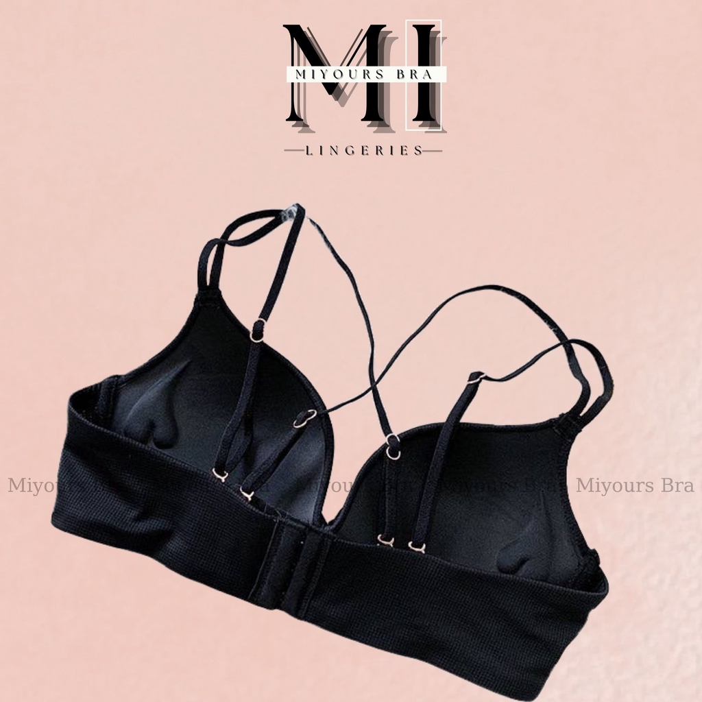 Bộ đồ lót nữ MiYours Fashion & More AB502 áo lót su mềm mại, không gọng đệm trái tim, quần lót chống viêm kháng khuẩn