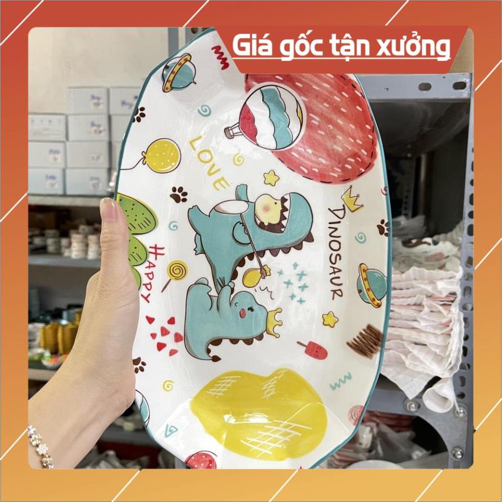 Giá Siêu Rẻ  Bát đĩa gốm sứ decor trang trí đồ ăn cho bé siêu đẹp Tổng hợp sét bát đĩa khủng long