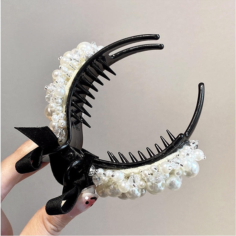 Kẹp tóc HAIMEIKANG đính ngọc trai phong cách thời trang Hàn Quốc