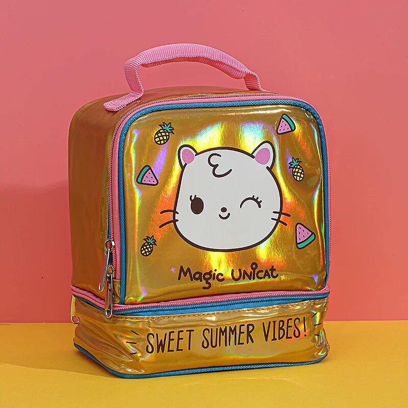 Túi Đựng Mỹ Phẩm Sức Chứa Lớn Chống Nước In Hình Kỳ Lân Hoạt Hình Dễ Thương Thời Trang Hàn Quốc