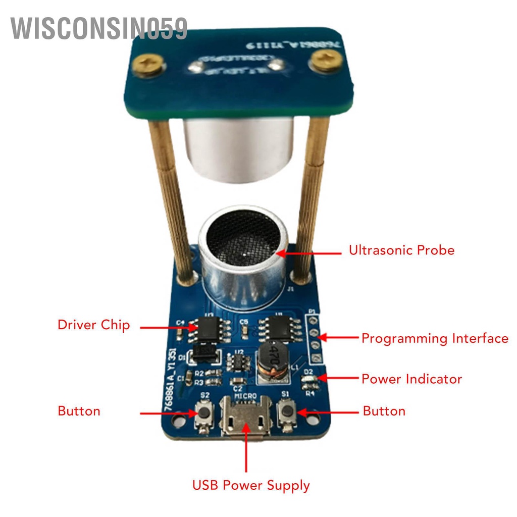 [Hàng Sẵn] Mô-đun treo siêu âm Bộ điều khiển sóng đứng thanh Levitator cho DIY【Wisconsin059】