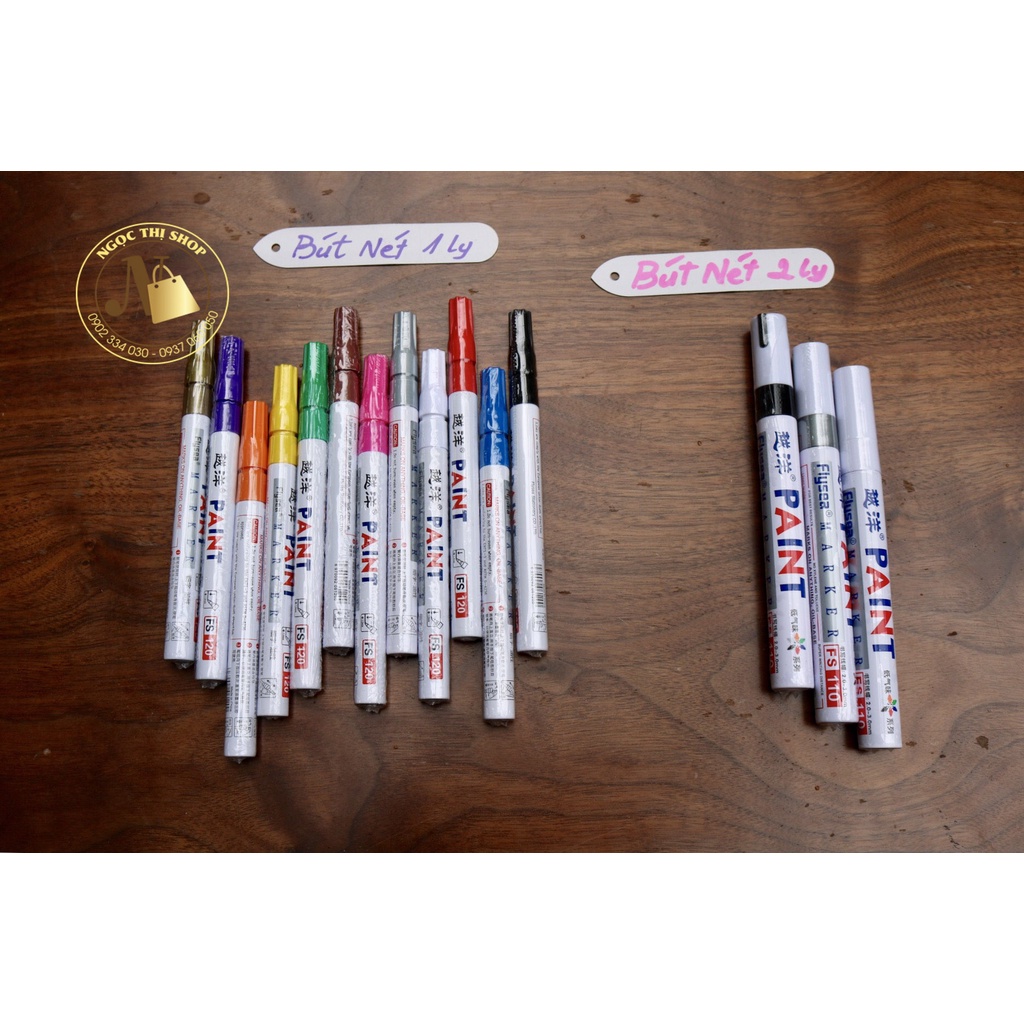 Bút sơn Paint Marker SP110 - SP120 nét 1ly 2ly thích hợp vẽ trên tất cả các bề mặt không trôi không phai màu