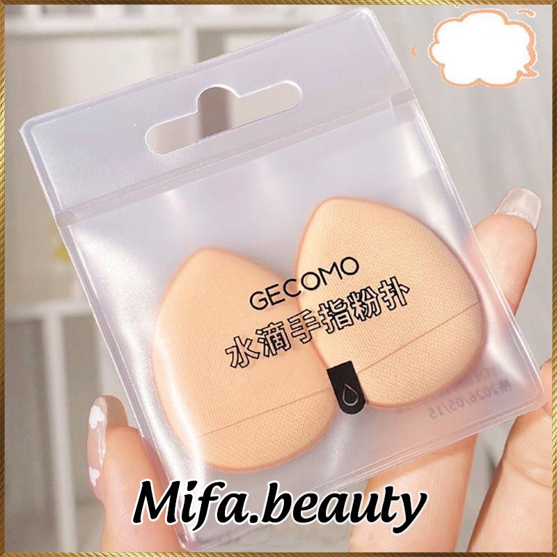 Set 2 Mút Tán Mini Cao Cấp Gecomo Tán Kem Nền Cushion Kem Che Khuyết Điểm