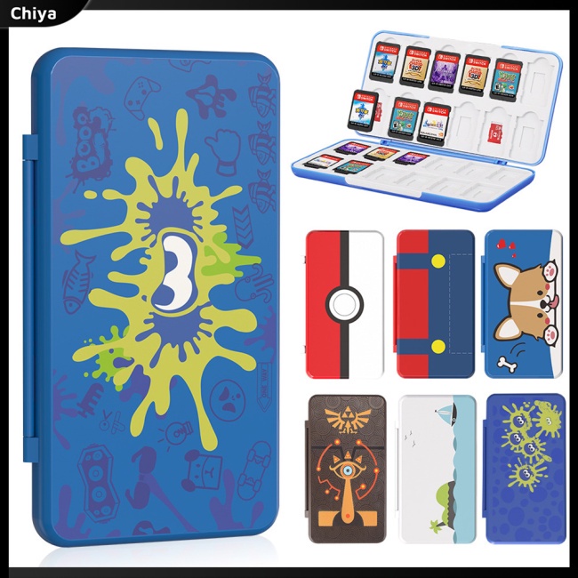 Hộp Đựng Thẻ Chơi Game Nintendo Switch 24 Trong 1 Bằng Silicon 3d