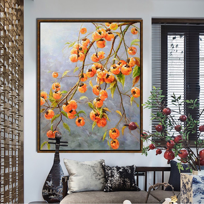 Tranh thêu chữ thập - Cành Hồng