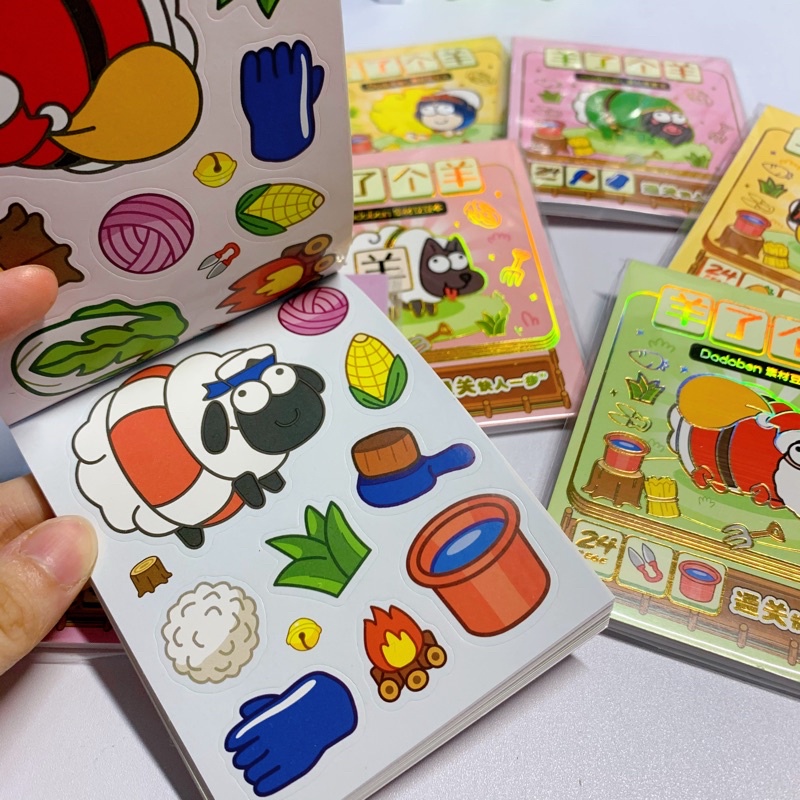 Quyển Sticker 24 Tờ Hình Dán Trang Trí Sổ Lưu Niệm Hoạ Tiết Hoạt Hình Dễ Thương-ST050