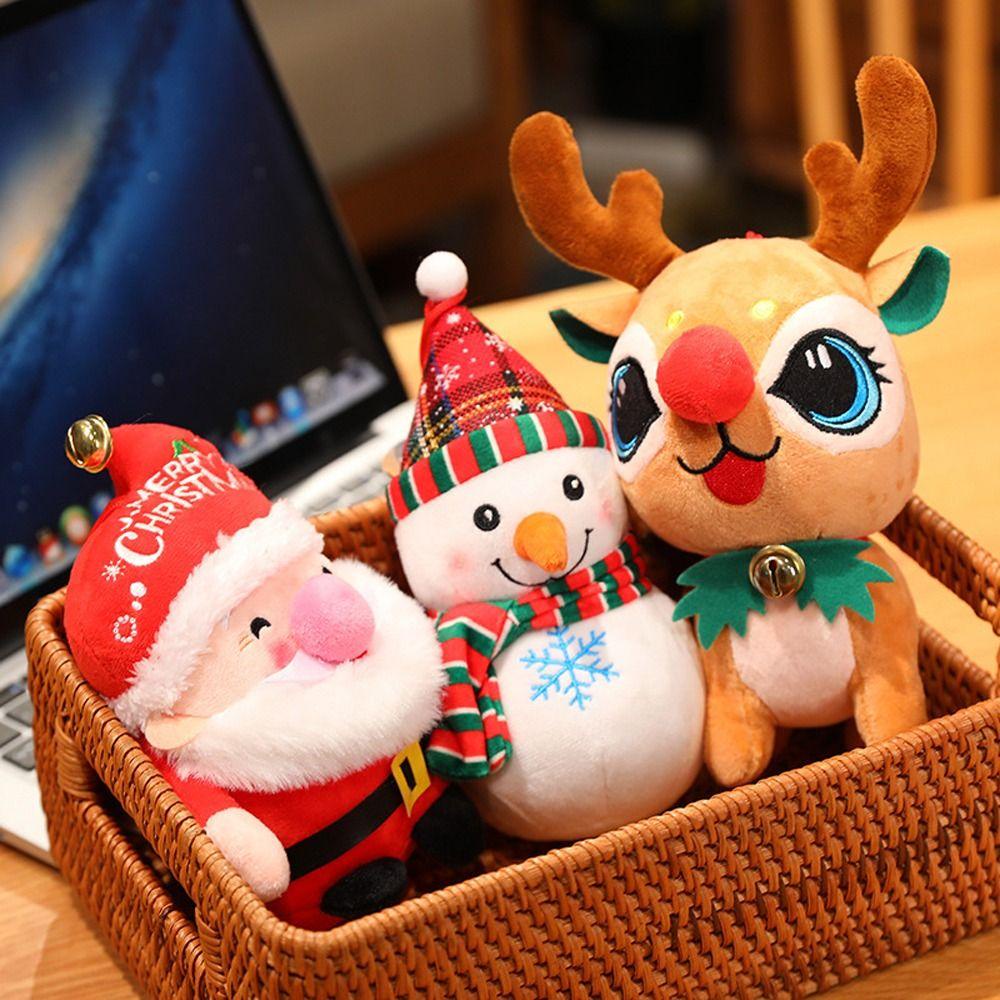 DARNELL Búp Bê Nhồi Bông Hình Ông Già Noel Đáng Yêu Trang Trí Giáng Sinh Năm Mới