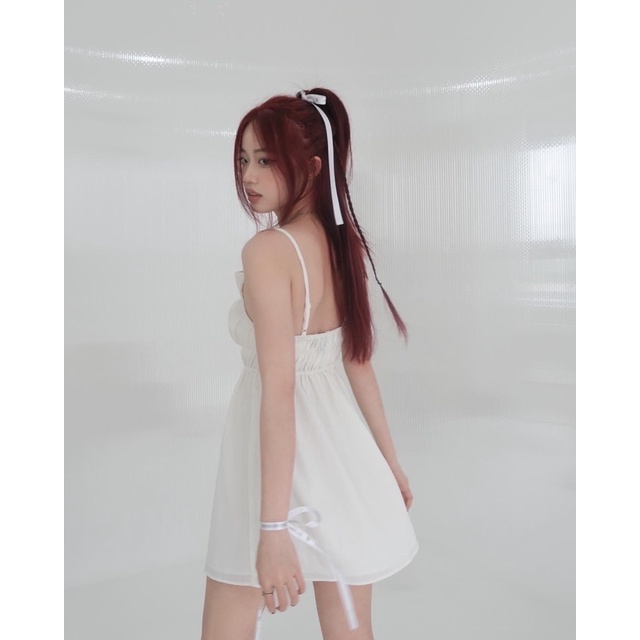 Đầm xoè hở lưng bo thun OHOH